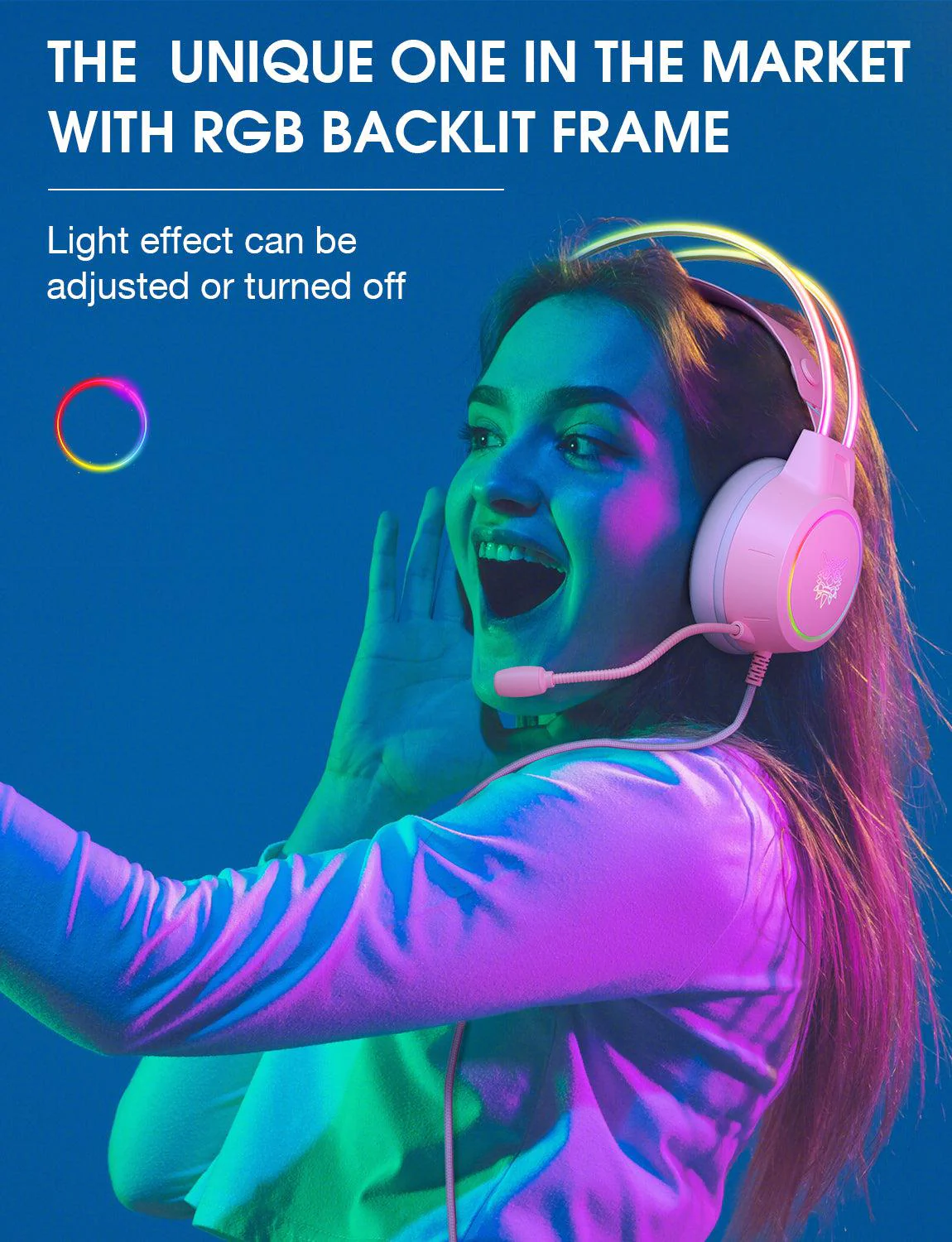 ONIKUMA X15 PRO RGB Gaming Headset – 50mm Hoparlör, Gürültü Engelleme Mikrofonu, PC, Xbox ve PS4 Uyumlu